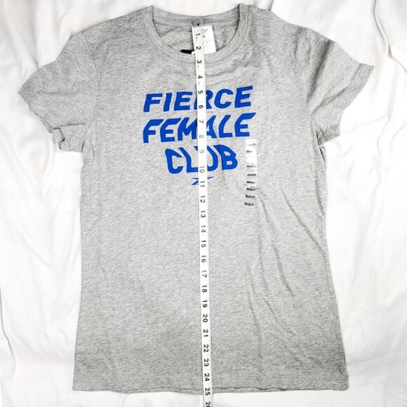 Reebok New Fierce Female Club graphic tee heather gray size M - Picture 5 of 8
